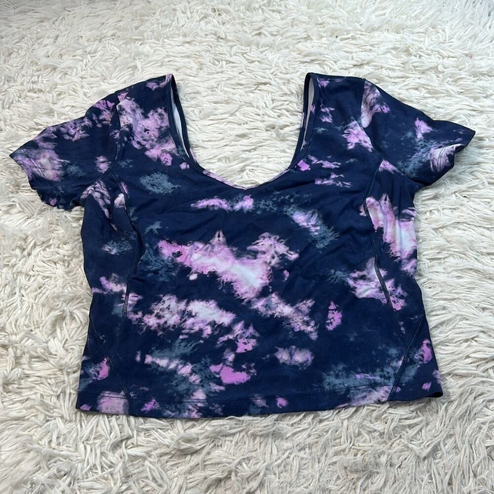 Lululemon Align T-Shirt Circulate Tie Dye Mineral Blue Multi